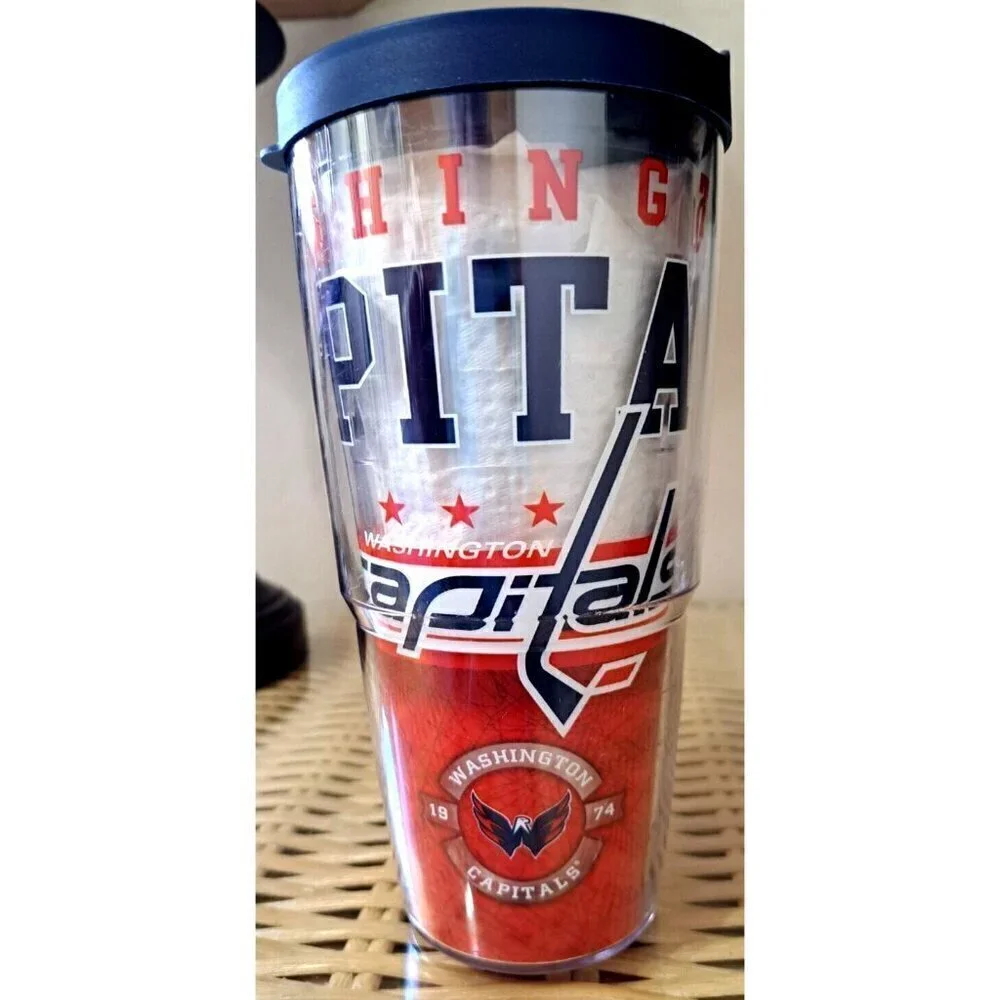 WASHINGTON CAPITALS, 24oz DOUBLE WALL, TUMBLER FROM TERVIS WITH LID INCLUDED